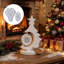 SILIKE LUFEI 4pcs Resin Silicone Mold Christmas Tree Base & Christmas Tree Hanging Ornament Set, Suitable For Making Epoxy Resin, Plaster, Candle, Aromatherapy Products, Home Decor Display Silicone Mold - Silicone Mold - View 3
