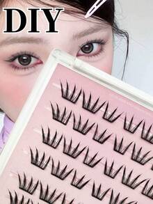 36 Clusters Self-Adhesive Eyelashes, No Glue Needed, Natural Look For Daily Travel & Light Makeup - View 4