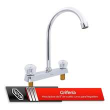 8" Kitchen Faucet With Acrylic Handles, Primo Essential, IUSA - Silver - View 3