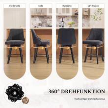 Set Of 2 Dining Chair Grey Minimalist Made Of Chenille For Kitchen And Dining Room - Grey - View 7