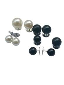 Faux Pearl Buttons, Unisex, No-Sew Design, Reusable (10mm), Detachable; Suitable For Shirts, Dresses, Sweaters, Suspenders, Skirt Clips And Other Clothing And Handmade Crafts, Also Suitable For Weddings And Other Occasions. - A - View 8