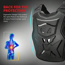 1 pieza Chaleco de protección para pecho y espalda de motocicleta, rodilleras y coderas de motocicleta, equipo de protección para montar, accesorios de motocicleta, artículos esenciales para montar para mujeres, hombres, regalos para motociclistas - A - Ver 6