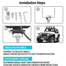1Pc 80W Angel Eyes Motorcycle Spotlights Headlight Car LED Work Light 24V Waterproof For Offroad Truck Driving Automobile Accessories - Basic Edition - View 5