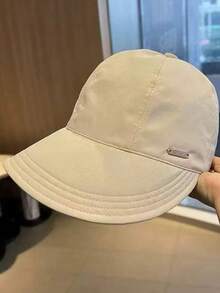 1件女款可折疊可調節寬帽簷防曬棒球帽，抗UV透氣帽，春夏日常百搭女帽 - 彩色 - 查看 14