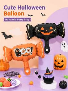 Halloween Mini Balloons With Sticks, Pumpkin Skull Ghost Fun Shaped Balloons, Kindergarten Activity Decoration - View 8
