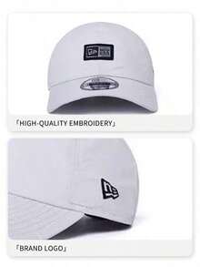 New Era White Baseball Cap, Classic Logo Patch Curved Brim Hat, Adjustable Casual Streetwear Style, Unisex - White - View 5
