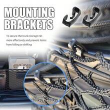 10PCS Multifunctional Automotive Cargo Hooks Kit With 4 Fixing Screw No-Drill Cargo Net SUV Hook Avoiding Cargo Shifting, Universal Cargos Netting Hook Car, SUV, Truck - A - View 5