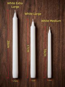 White Taper Candles10 Pcs - Straight 8.27/6.69/6.3 Inch Unscented Dinner And Table Candles - Slow Burning, Smokeless Long Candlesticks, 6-7 Hour Burn Time Each - Multiple Styles - View 11