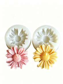 2pcs/Set Reusable Sunflower Stepping Stone Mold, Concrete Pathway Making Mold With Floral Design, Reusable Paving Stone Mold, Suitable For Garden Walkway, Lawn, Outdoor Decoration, Handmade Gardening Craft Tool - A - View 5