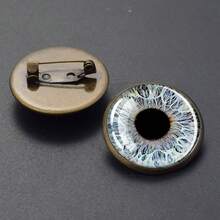 1PC Brooch Eye Pattern Glass Pin Unisex Gift Jewelry Fashion Accessor Statement Piece For Outfits And Parties - Bronze - View 1