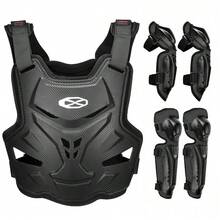 1pc Motorcycle Armor, Black Off-Road Motorcycle Armor, Motorcycle Protective Gear Backpack, Chest & Back Protector For Motorcycle Racing, Knee & Elbow Pads, Essential Motorcycle Chest & Back Protector For Riders, Gift For Motorcycle Riders (Men & Women) - A - View 1