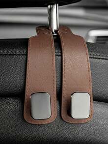 1pc Car Seat Storage Hook, Suitable For All People, Fashionable Minimalist Double-Fold Design, Sturdy And Durable, Easy Installation, Universal Headrest Bag Hook, Clothing Hook, Popular Car Accessory, Multi-Functional Car Storage Hook, Father's Day Gift, Christmas, Home Decor And Accessories, Car Accessories, Travel - Multicolor - View 5