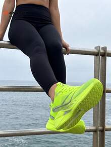 EDIXIM Women's Road Running Shoes 2026 Summer Breathable Mesh Sports Shoes Lightweight Running Shoes Shock Absorption Rebound Soft Sole Jump Rope Shoes - Fluorescent Green - View 2