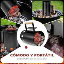 UTRHHVS Iniciador Rápido de Briquetas de Carbon, Encendedor de Carbon Compacta para  Asador y Grill, Chimenea de Acero Inoxidable Compacto y Fácil de Usar y Accesorios - Multicolor - Ver 8