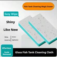 4pcs Aquarium Cleaning Sponges, Fish Tank Glass Cleaner Magic Sponge, Algae & Scale Remover, Scratch-Free Chemical-Free Melamine Foam Brush, Suitable For Freshwater And Saltwater Tanks Aquarium Accessories - View 5