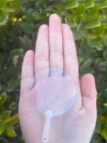 50個 5cm 可愛迷你透明空白扇子，兒童DIY藝術扇，婚禮生日派對小禮品，情侶與朋友禮物，夏季戶外活動度假旅行配件與禮品 - 透明 - 查看 13