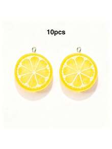 10/20/100pcs Double-Sided Lemon Slice Jewelry Accessories DIY Earrings Pendant Keychain Phone Charm Bag Pendant Doll Machine - Small Lemon Slices - View 15