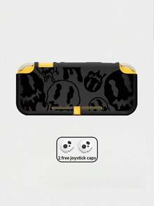 1pc Black Smiling Face Pattern Protective Case Compatible With Switch 2/OLED/Switch NS/Lite/Switch Battery Version Game Console Accessory - Black - View 6