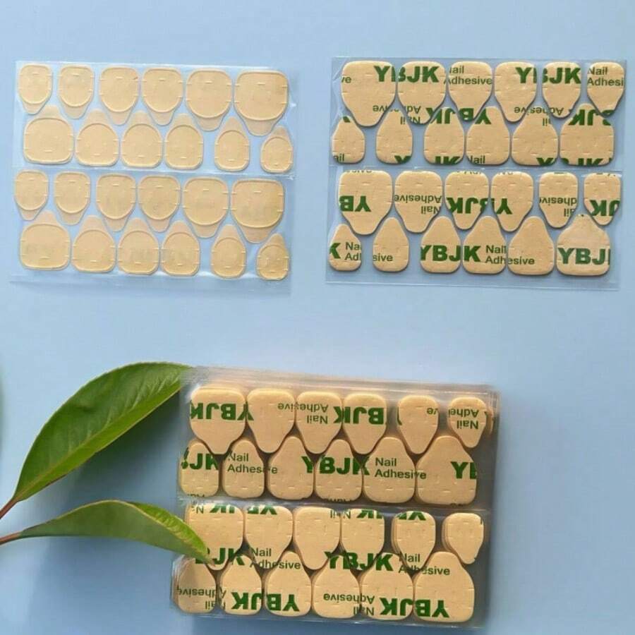 24/120/240/480pcs Side Nail Glue Stickers, Fake Nails, Breathable Transparent Adhesive, DIY, Essential, Double-Sided Strong Adhesive Stickers, Artificial Nail Fixing Stickers, Transparent Jelly Stickers, Suitable For Press-On Nails, Reusable Detachable Sticker Strips
