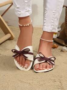 Bohemian Bow Knot Vacation - Red and White - View 5