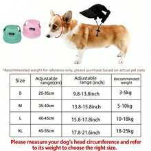1pc Cute Dog Hat, Polyester Material, With Ear Holes - Sun Protection, Adjustable Size, Suitable For Small/Medium/Large Dogs, All Seasons - Pink - View 3