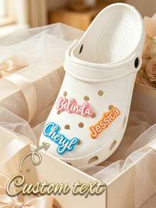 Personalized 3D Name Shoe Charms, Customizable Color And Name Shoe Decorations, Shoe Accessories, Letter Shoe Clips, Party Favors, Birthday Gifts - Multicolor - View 4