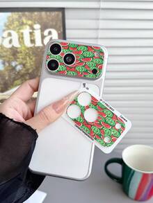 1pc Full Print Summer Cute Watermelon Anti-Fingerprint 9H Hardness Camera Lens Protector, Compatible With IPhone 18 Pro Max/18 Pro/17 Pro Max/17 Pro, Anti-Drop Anti-Explosion Bubble-Free Auto-Adsorption Easy Installation Anti-Scratch Screen Protector Accessory, Suitable For Phone Case - Fruit - View 2