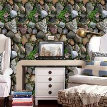 1 Roll Self-Adhesive Stone And Floral Pattern, Rental-Friendly Premium PVC Wallpaper Contact Paper, Modern Vintage 3D Effect, Easy To Install Wall Covering, Suitable For Bedroom, Living Room, Accent Wall, Furniture Refurbishment, Rental Home Decor, All Season Use, Christmas Decoration. - Lithops - View 8