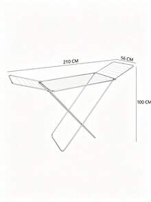 Large‑Sized Foldable Clothes Drying Rack With Large Drying Capacity. It Can Be Folded For Storage To Save Space, Features A Stable Support Frame, And Is Suitable For Both Indoor And Outdoor Use, Making It Convenient For Drying Clothes And Bedding. - A - View 8