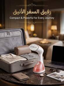 SOKANY-3050 Handheld Garment Steamer 1500W Portable Steam Iron 260ML Water Tank Fast Heating Stainless Steel Plate Wrinkle Removal Home & Travel Use - Coral Orange - View 3