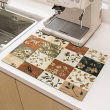 (Hot !!) 1pc 2D Printed Flat Stove Protector Mat, Rubber Anti-Slip Heat-Resistant Stove Cover Pad, Suitable For Induction Cooktop, Glass Stove, Multi-Function Scratch-Resistant Mat, Best Choice For Oven, Washing Machine, Dryer, Kitchen Decor - Multicolor - View 15