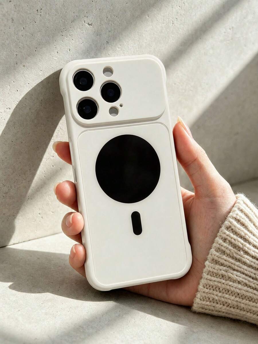 Magnetic Shockproof Phone Case Compatible With IPhone, Large Opening Full Camera Lens Protection, Matte Wavy Texture Anti-Fingerprint Protective Cover, Compatible With Wireless Charger, Designed For Women, Suitable For IPhone 18/Ultra/17/16/15/14/13/12 Series
