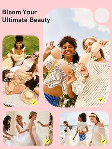 Bra Perekat Silikon Tahan Air dengan Tali Serut, Bikini Tanpa Tali Tak Terlihat untuk Push-Up, Cocok untuk Pantai, Liburan, Pesta Kolam Renang, Musim Panas, Bra - Cangkir bulat silikon - View 5