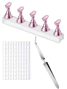Magnetic Nail Display Holder,Acrylic Nail Display Stand For Nail Art Tip Practice,Nail Art Display Tool For Showing Different Nail Colors,Nail And DIY Manicure Training Accessory For False Nail Tip Display Practice Salon Home Use - Nail Art Practice Tools - View 16