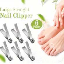 Edelstahl Dicke Zehen- & Fingernagel Schere Set - Rutschfeste gerade Klinge Schere, geeignet für Männer, Frauen, Senioren - Klassisches Nagelpflege Set - Flachboden, groß - Übersicht 2