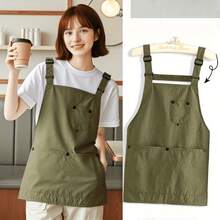 1 buah Celemek Dapur Tahan Air dan Anti Noda - Kain Tahan Air dan Mudah Dibersihkan, Tali Bahu Ringan yang Dapat Diatur, Saku Besar, Bernapas. Cocok untuk Memasak, Memanggang, dan Membakar, Cocok untuk Dapur Rumah dan Restoran. - MultiWarna - View 13