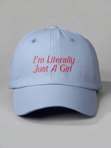 1件刺繡「I'm Literally Just A Girl」棒球帽，可調節防曬休閒帽，適合春夏秋旅行、海灘度假，男士遮陽帽，Y2K風格青年帽 - 棒球帽 - 查看 18