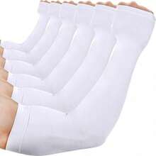 Pairs UV Cooling Arm Sleeves Sun Protection Unisex For Sports, Cycling, Golf, Running - White - View 3
