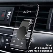 1pc Car Phone Holder, Magnetic Phone Mount With Invisible Suction Cup, Strong Magnetic Car Phone Holder, Suitable For Navigation - Multicolor - View 9