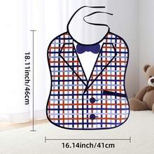 1pc Adult Bib, Comfortable And Practical, Reusable, Suit Pattern, Brings Happiness And Warmth To Your Dining Table, Unisex, Suitable For All Seasons, Perfect For Nursing Homes, Hospitals, Restaurants, Home Dining And More, Ideal Gift For Christmas And Thanksgiving - Multicolor - View 13