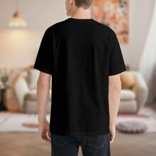 ROMWE MEN Street Life Men's Round Neck Short Sleeve Skull Print Casual Top Tee - 黑色 - 查看 8