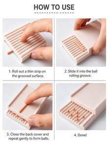 Polymer Clay Jewelry Making Clay Ball Rolling Tool Set, With Sliding Cover Pressing Board, Rolling Board For Making Uniform Clay Balls, Suitable For Earrings, Pendants, Charms, Sculptures, Modeling, Resin Art, Pottery Crafts - Multicolor - View 1