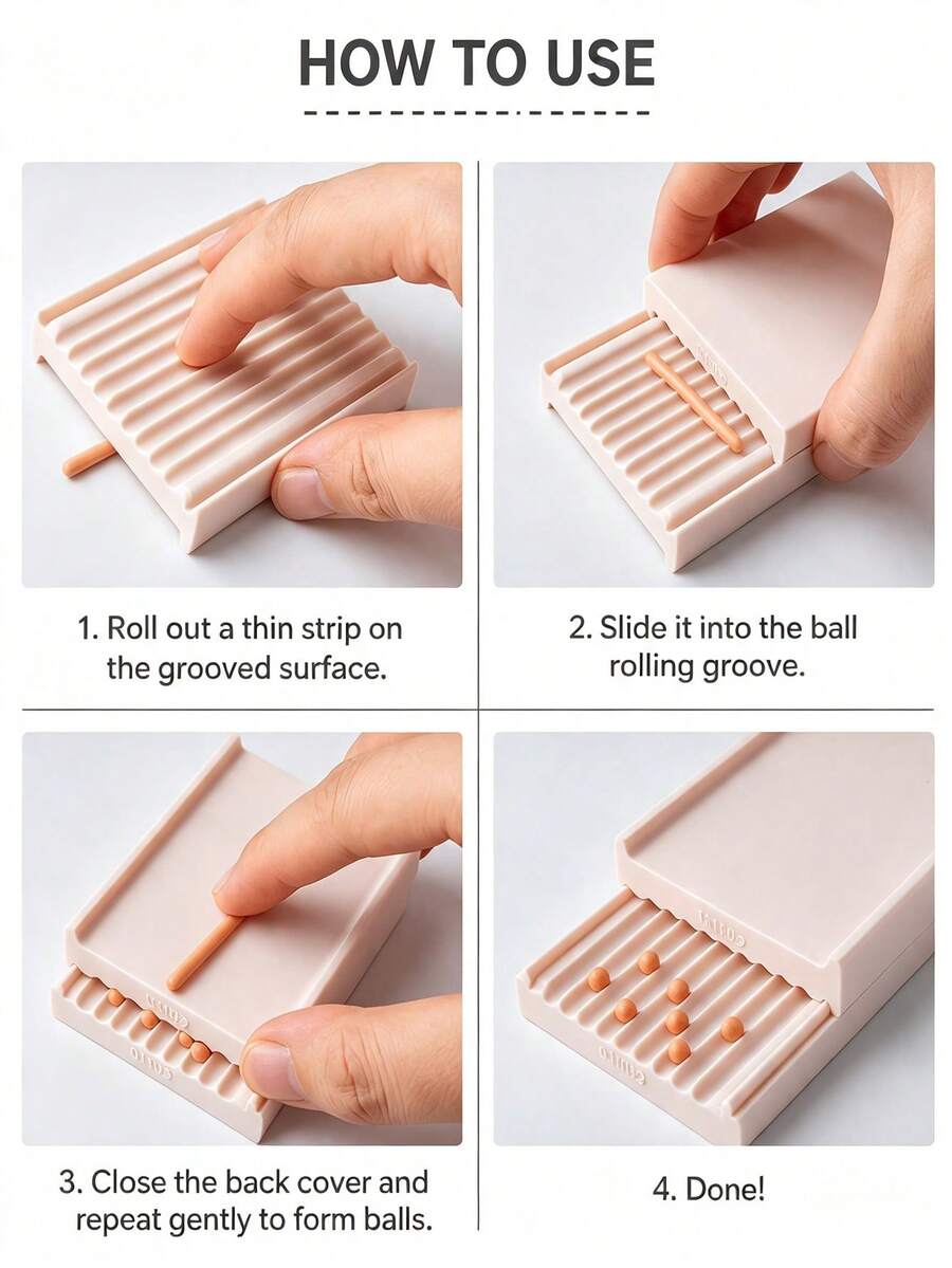 Polymer Clay Jewelry Making Clay Ball Rolling Tool Set, With Sliding Cover Pressing Board, Rolling Board For Making Uniform Clay Balls, Suitable For Earrings, Pendants, Charms, Sculptures, Modeling, Resin Art, Pottery Crafts - Multicolor - View 1
