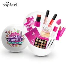 Popfeel Makeup Set Full Multi‑Piece Cosmetic Kit Contains Eyeshadow Lip Products Concealer Blush Beauty Sponge And Brushes For Daily Party Makeup Choice Official Affordable Makeup - Brown - View 3