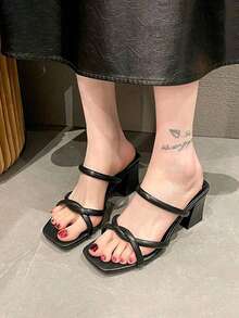 Women Heeled Sandals - Black - View 4