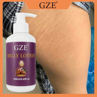 GZE Shea Butter Formula Body Lotion, Memudarkan Stretch Marks, Mengencangkan dan Melembutkan Kulit, Diperkaya dengan Kolagen dan Asam Hialuronat, Mengencangkan Kulit, Memperbaiki Penuaan, Menghidupkan Kembali Kulit Kering, Cocok untuk Tubuh dan Perut.