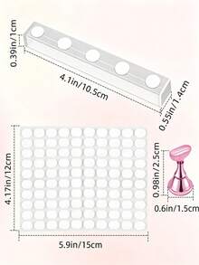 Magnetic Nail Display Holder,Acrylic Nail Display Stand For Nail Art Tip Practice,Nail Art Display Tool For Showing Different Nail Colors,Nail And DIY Manicure Training Accessory For False Nail Tip Display Practice Salon Home Use - Nail Art Practice Tools - View 2