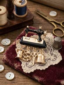 Vintage Enamel Sewing Machine Brooch Creative Pin, Women's Unisex Casual Party Accessory, Best Friend Gift Badge Decoration - Sewing Machine - View 17