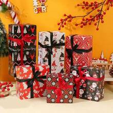 36/72 Sheets Premium Christmas Wrapping Paper (Includes Stickers) - Snowflake, Christmas Tree And Other Holiday Patterns, Suitable For Gift Wrapping And Decoration, Christmas Wrapping Paper - Style a - View 2