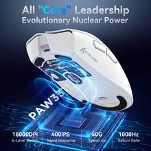 ATTACK SHARK Mouse Gaming PAW3311 Ringan, Mouse Nirkabel Bluetooth 3 Mode untuk Laptop dan PC, Mouse Gaming Kompetitif - View 7